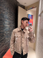 2026 New Model LY Blot Marked Denim Jacket (AA645-C35)