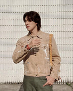 2026 New Model LY Blot Marked Denim Jacket (AA645-C35)