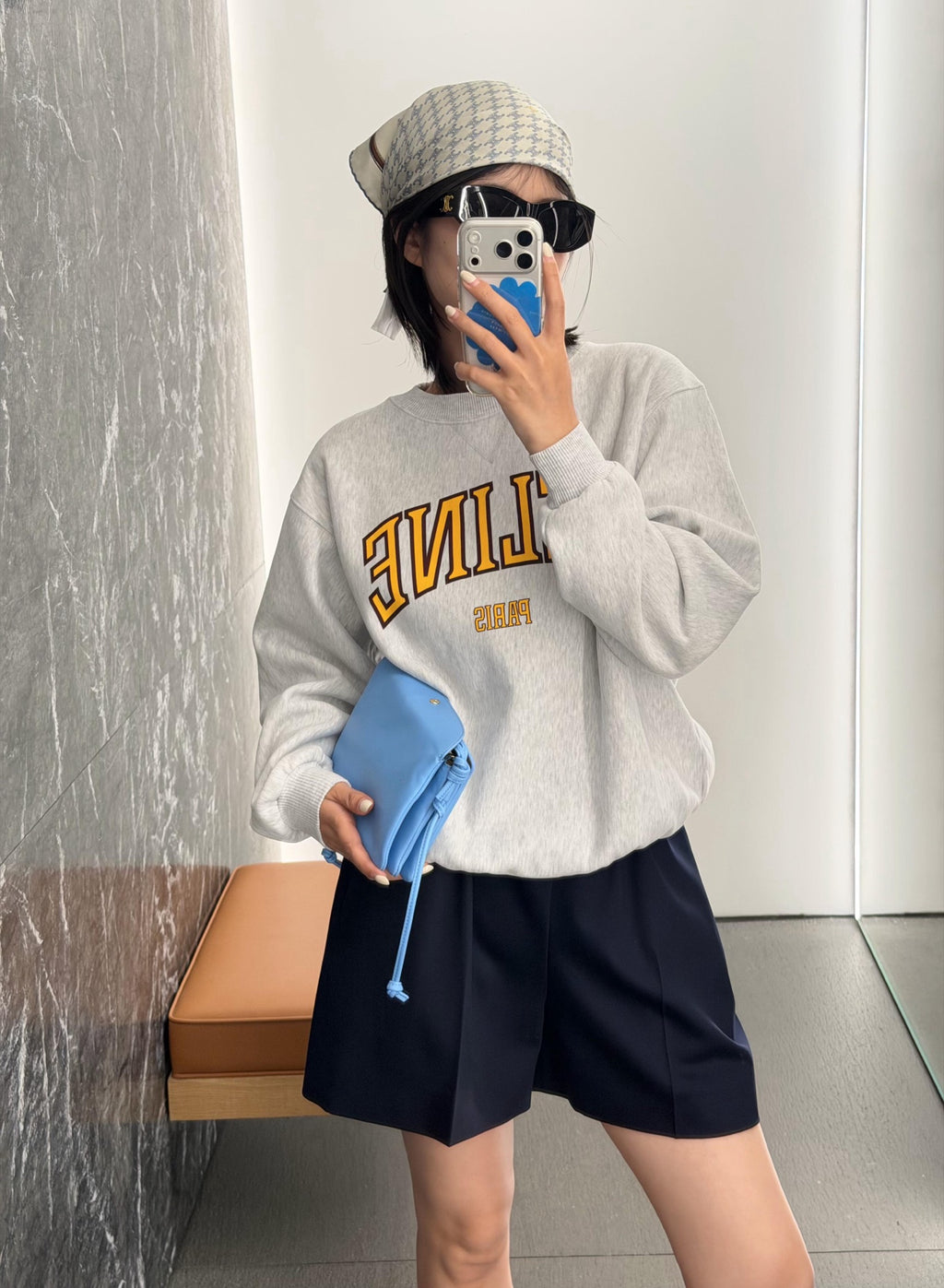 2026 Women's Ce Printed Logo Sweatshirt (EE449 Grey)