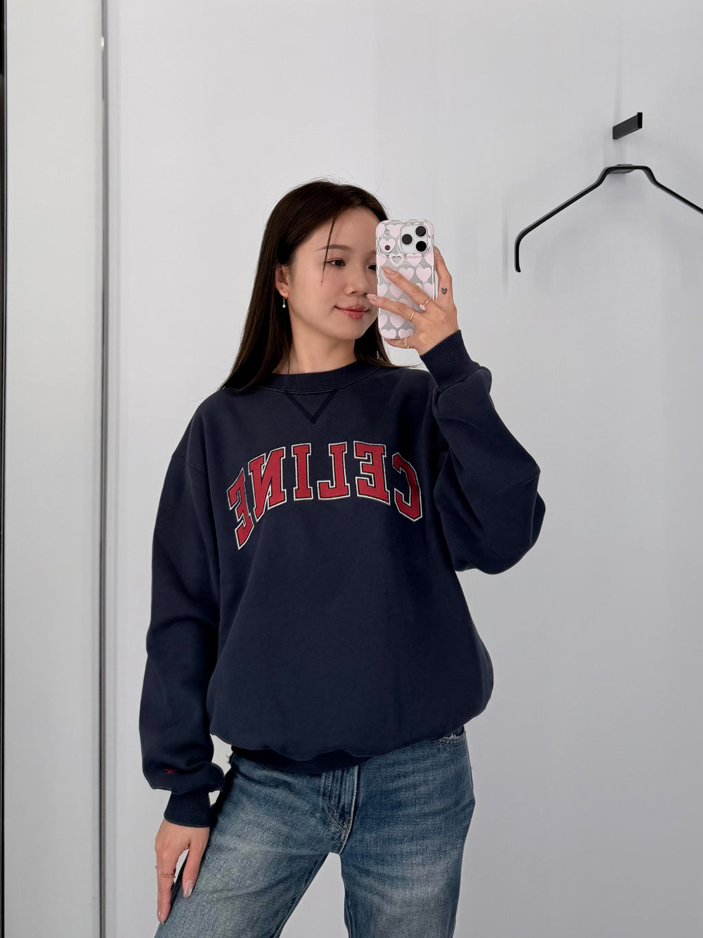 2026 Women's Ce Printed Logo Sweatshirt (EE449 Blue)