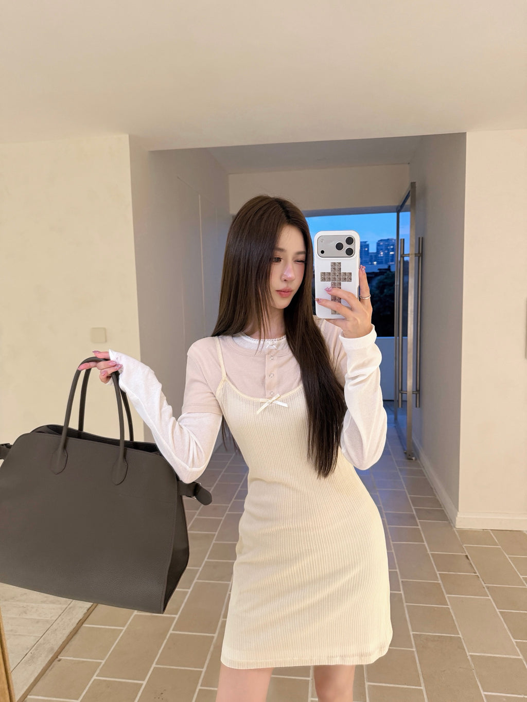 2026 Women's Acn Layered Long-Sleeved Dress (FF814)