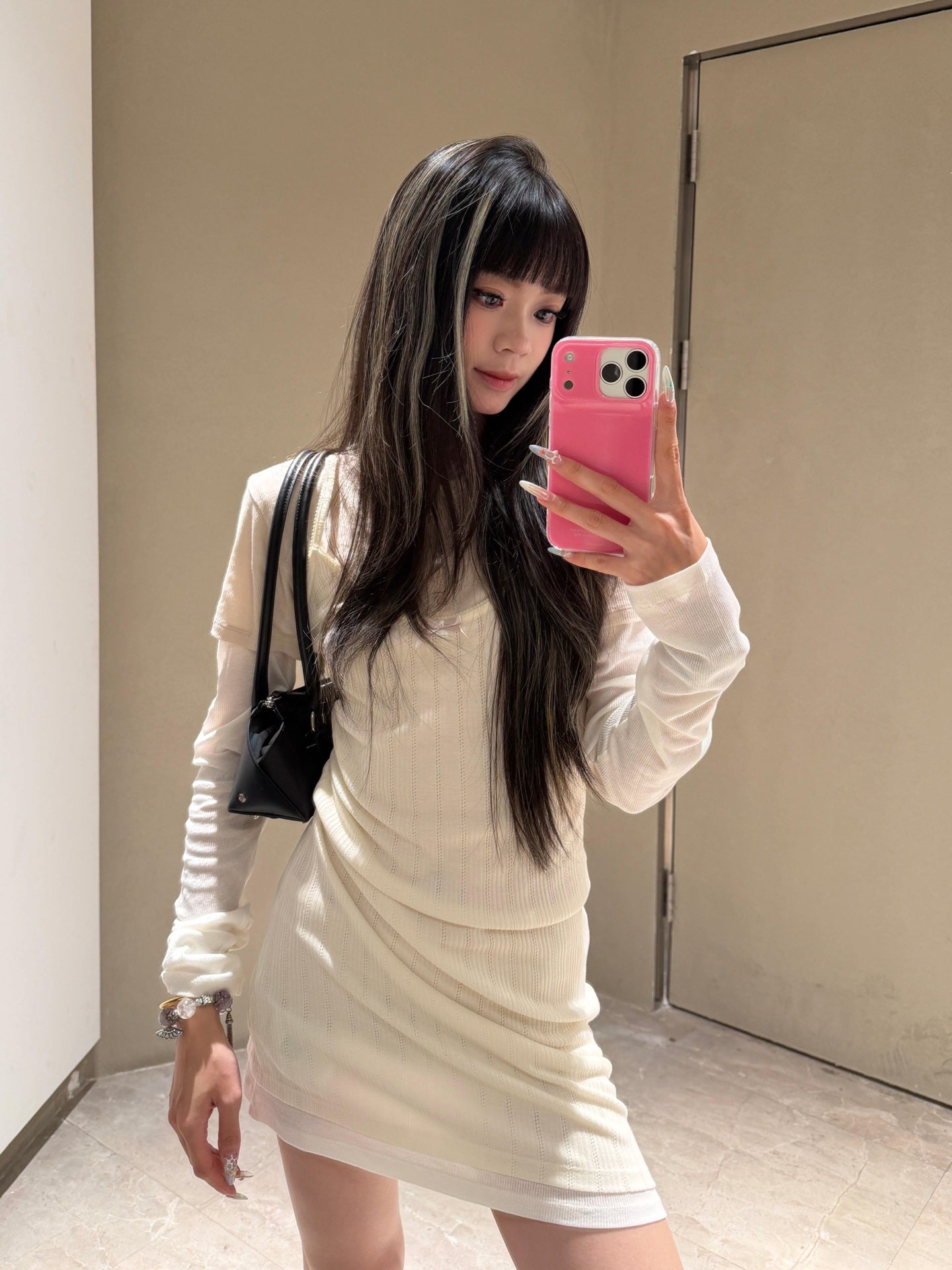 2026 Women's Acn Layered Long-Sleeved Dress (FF814)