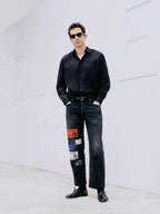 2026 New Model Ce Leather Embroidered Denim Pants (BB4007-B65)