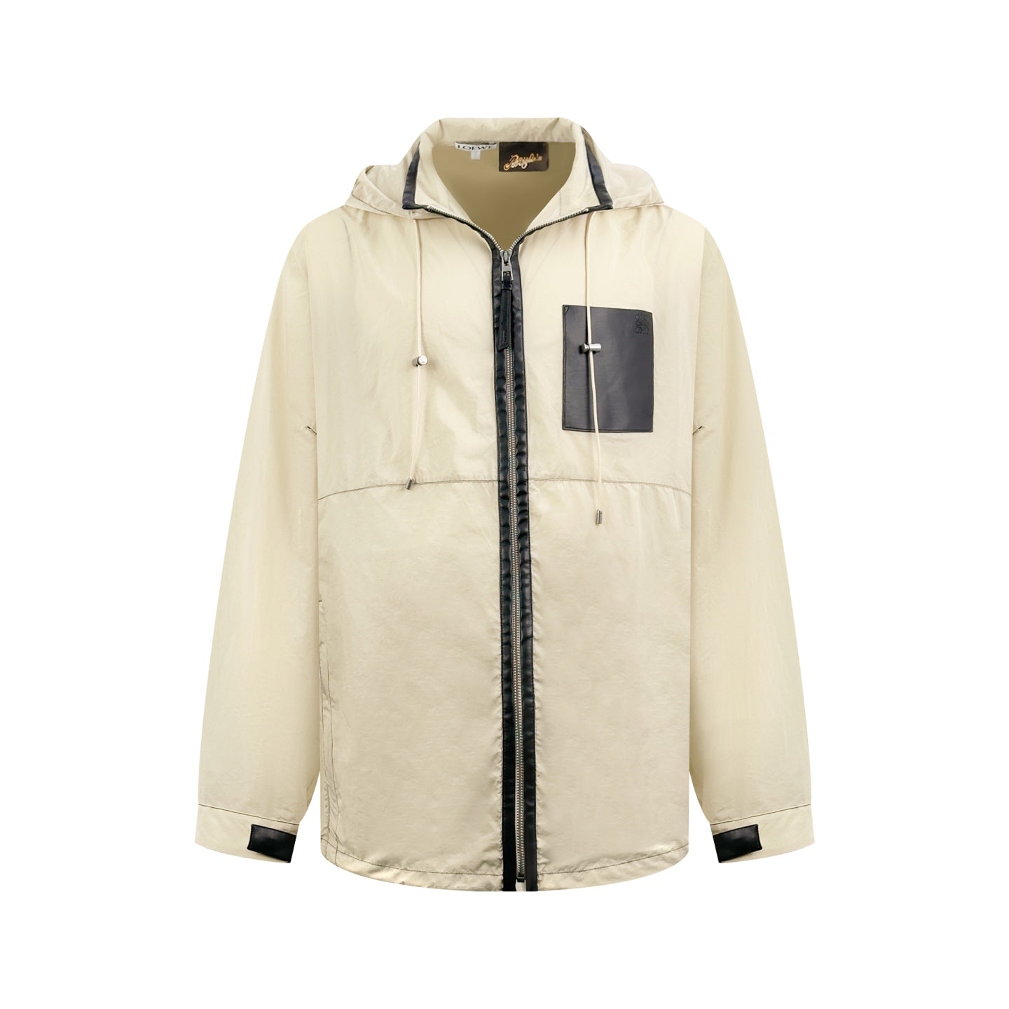 2026 New Style Way Leather Patched Hooded Coat (AA639-C25)