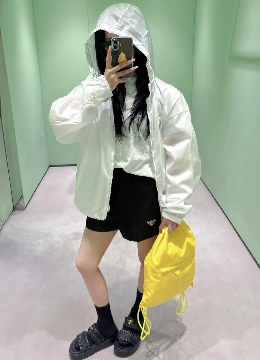 2026 Women's Triangle Brand Hooded Coat (EE438)