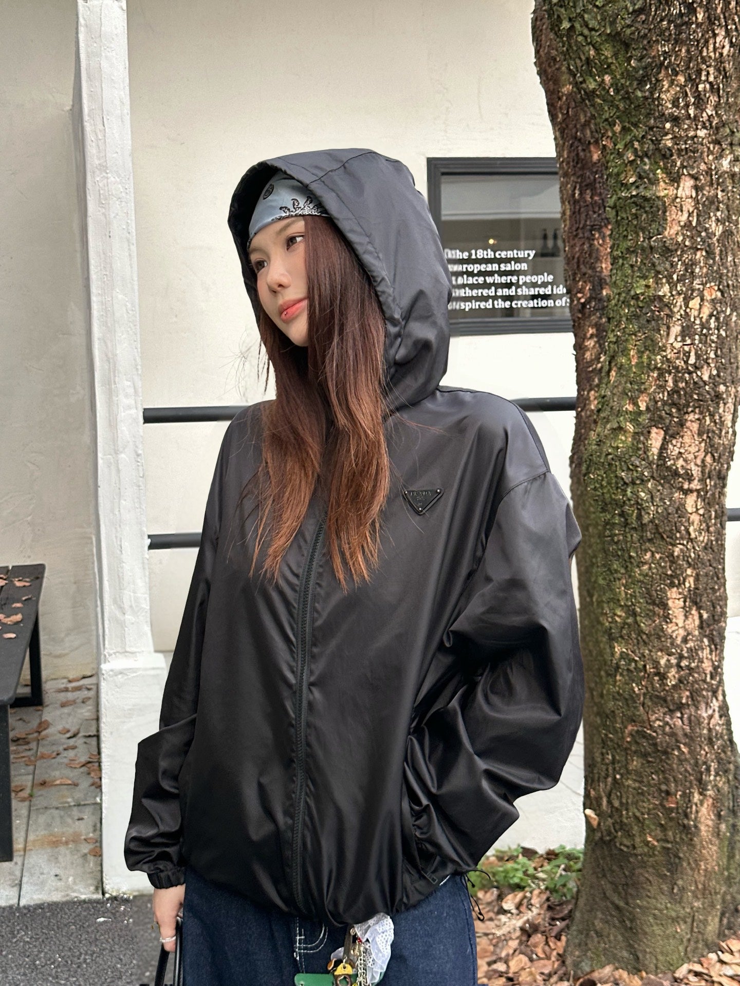 2026 Women's Triangle Brand Hooded Coat (EE438)