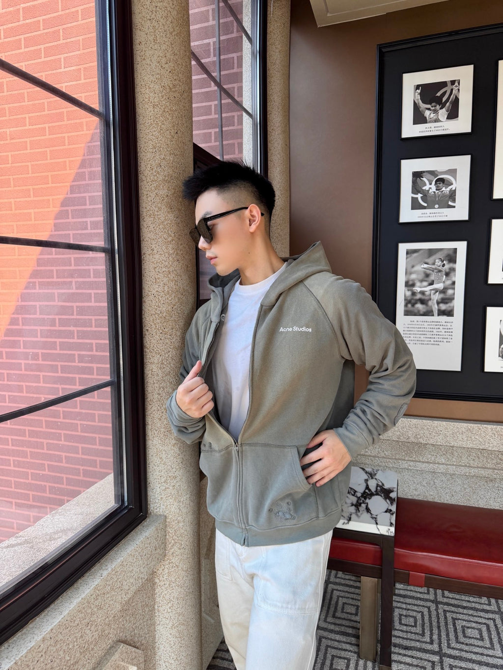 2026 New Model Acn Printed Weathered Logo Hooded Coat (CC7003-B80)