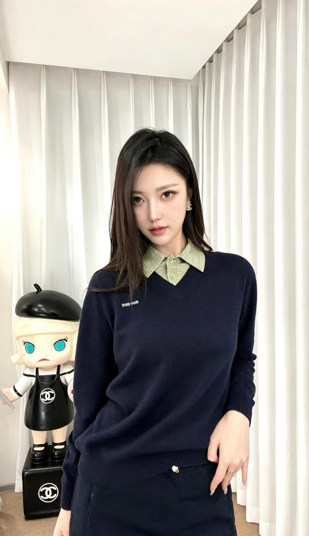 2026 New MM Logo Layered Decorative Sweater (AA1004-B35)