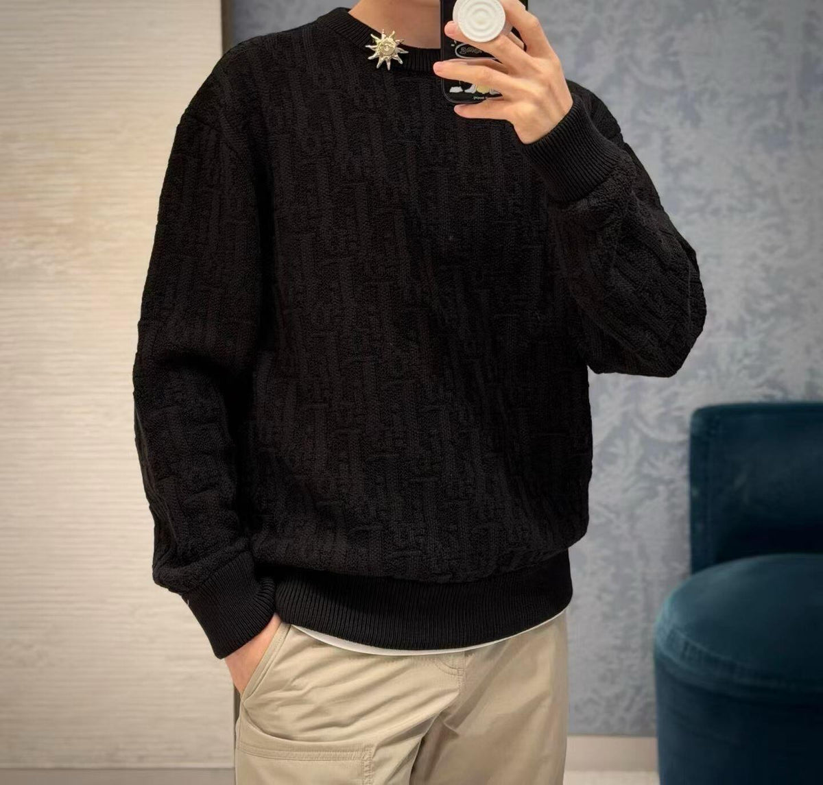 2026 New CD-printed Jacquard sweater (25360-B40)