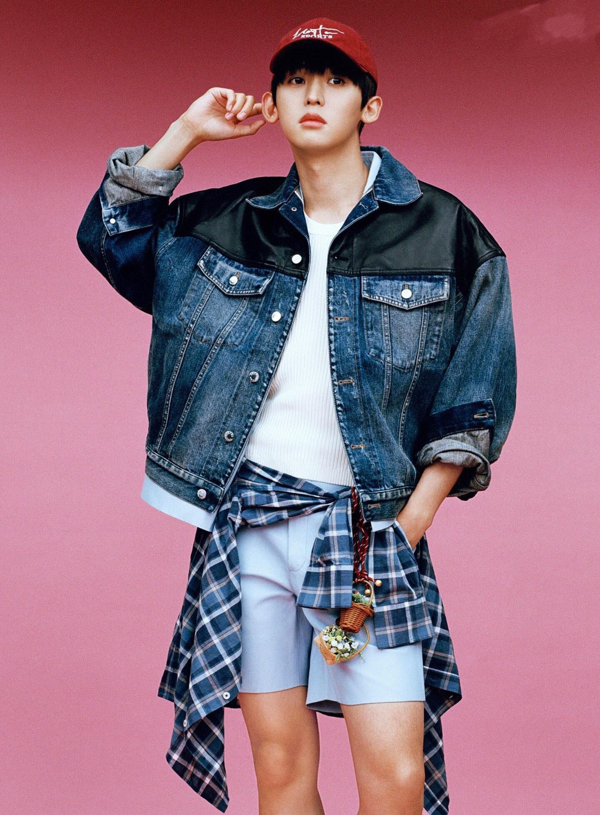 2026 New Model Triangle Brand Leather Denim Jacket (25278-C65)