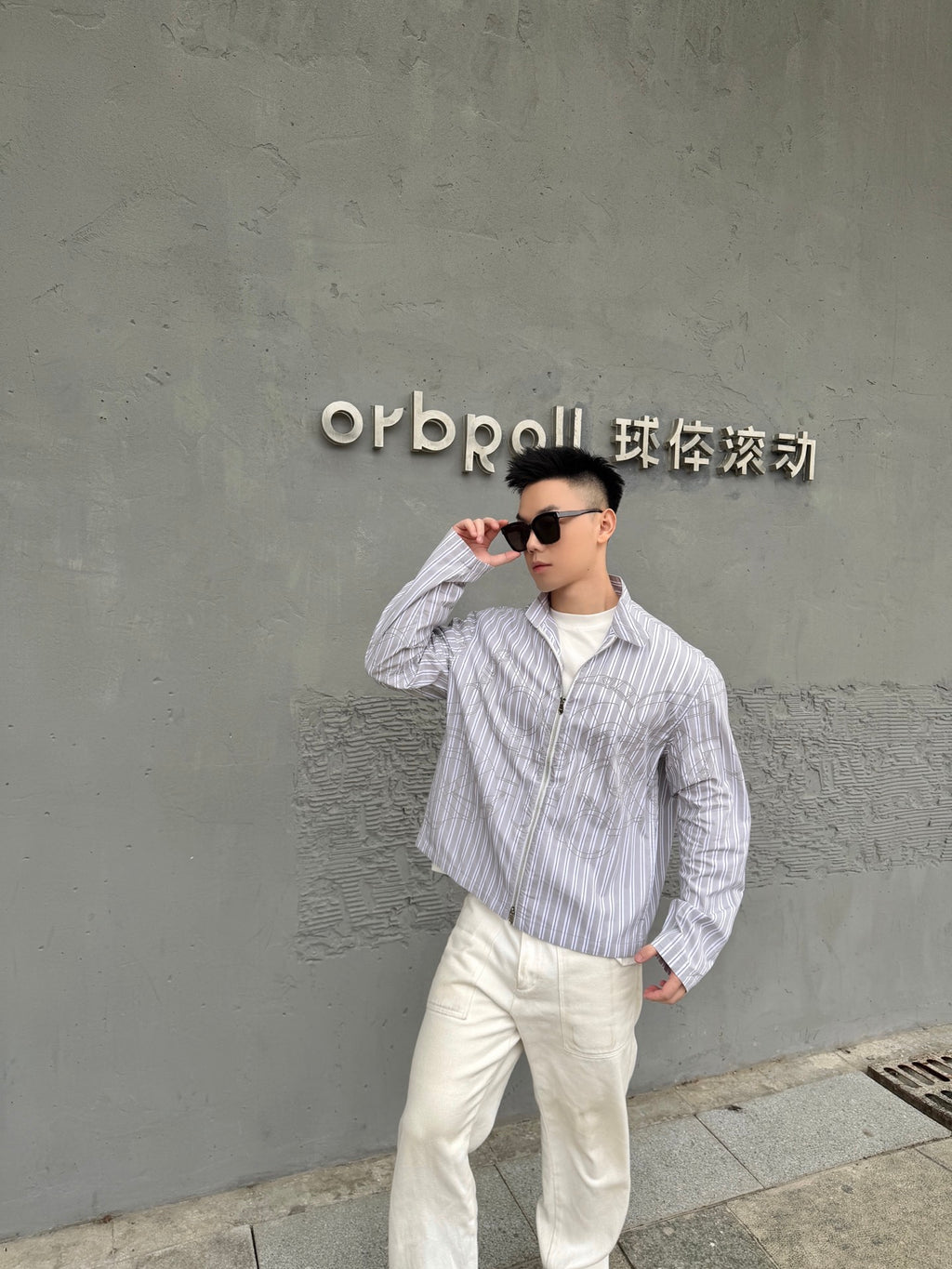 2026 new model H logo printed striped coat (BB4009-C00)