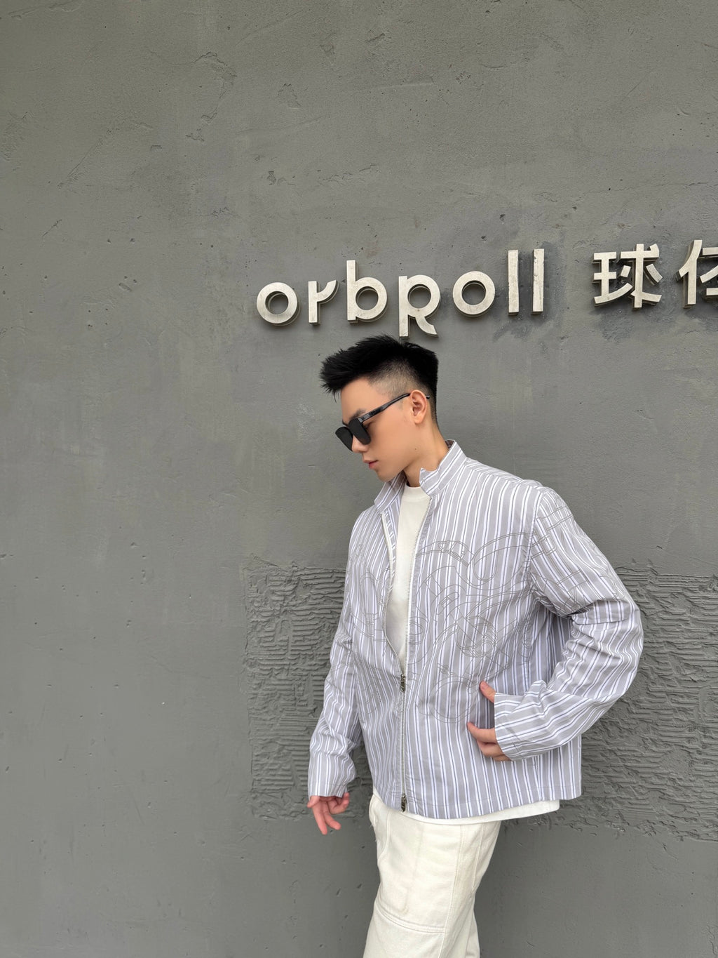 2026 new model H logo printed striped coat (BB4009-C00)