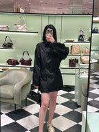 2026 Women's Triangle Brand Triangular Pattern Double-Button Coat (DD184)