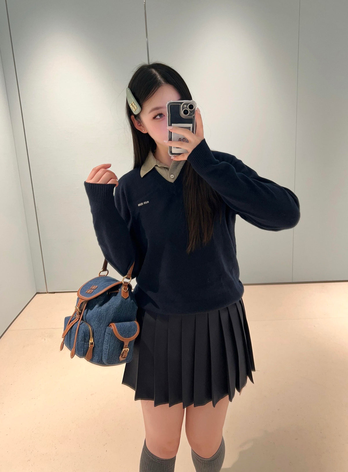 2026 Women's MM Logo Layered Decorative Sweater (DD185)