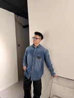 2026 new model Ce label-attached denim shirt (BB4019-B35)