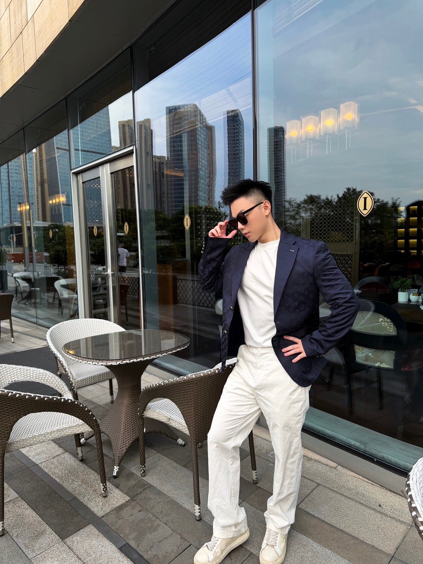 2026 new model LY logo jacquard suit jacket (BB845-D25)