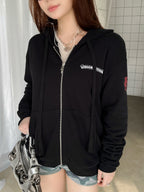 2026 Women's CH Letter Print Zip-Up Coat (DD187)