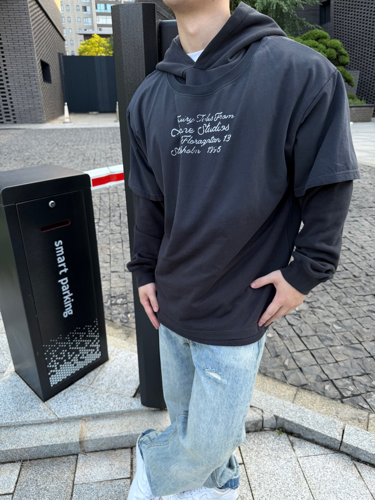 2026 New Model Acn Logo Layered Hooded Sweatshirt (CC7005-B85)