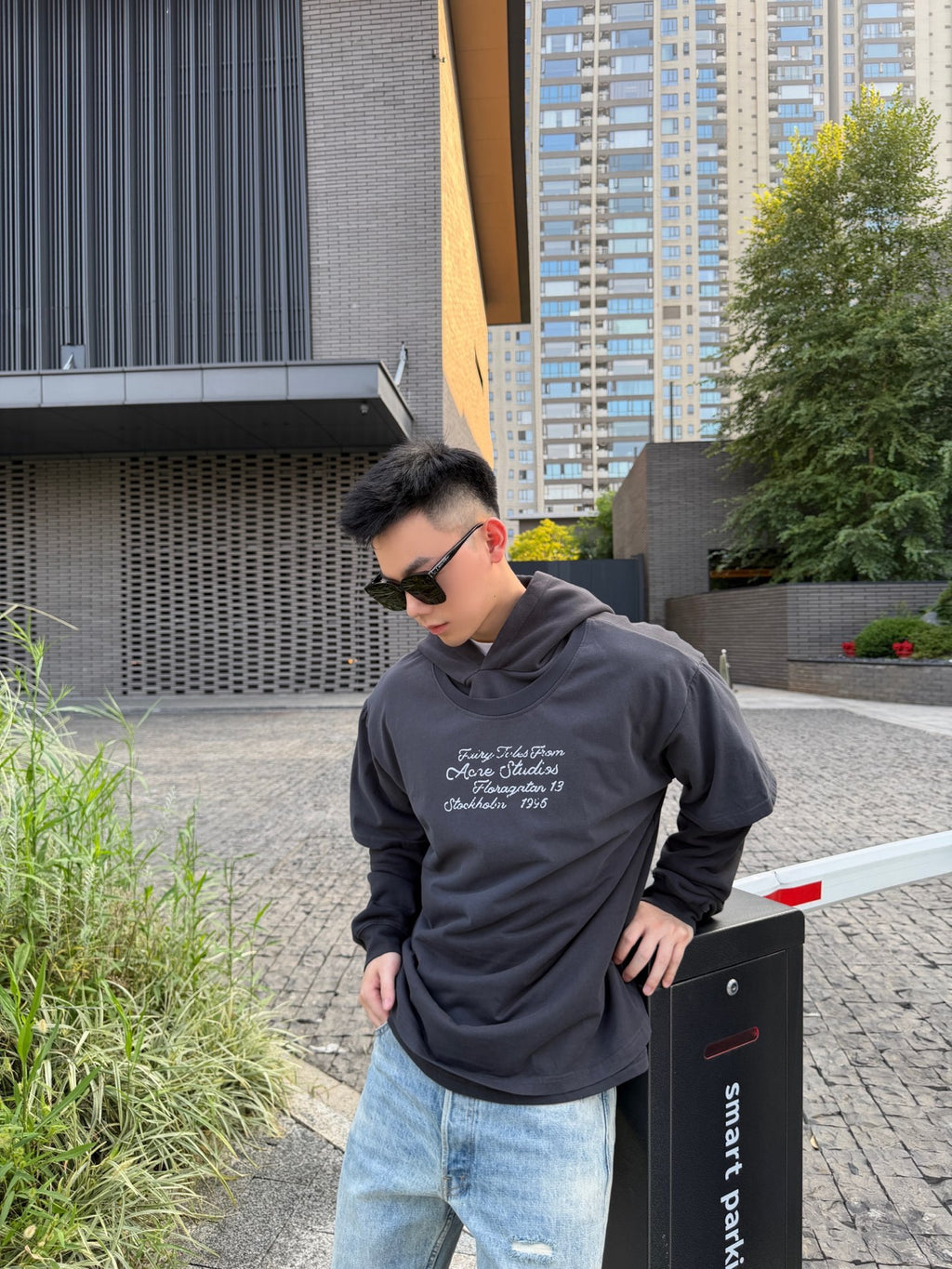 2026 New Model Acn Logo Layered Hooded Sweatshirt (CC7005-B85)