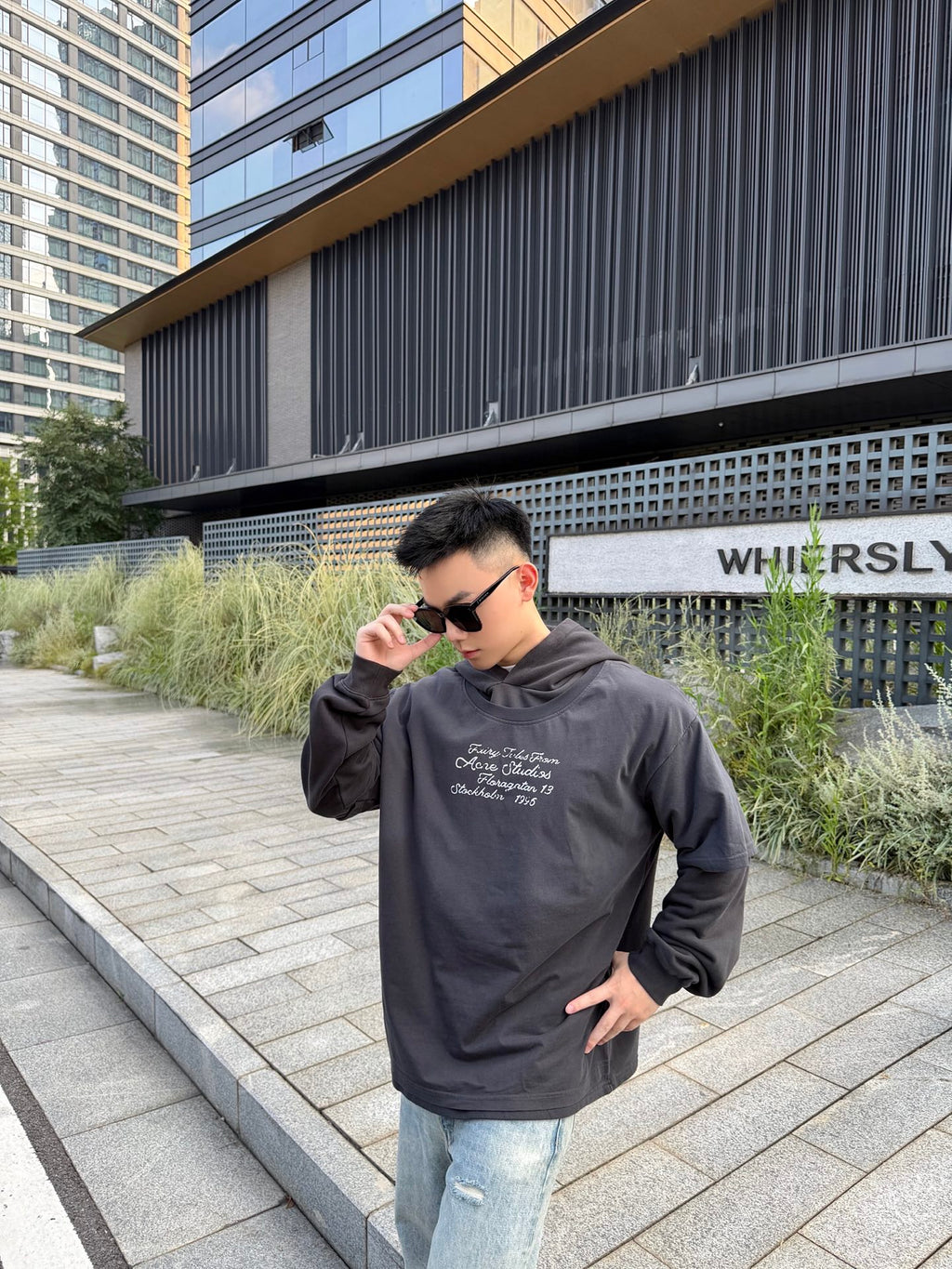 2026 New Model Acn Logo Layered Hooded Sweatshirt (CC7005-B85)