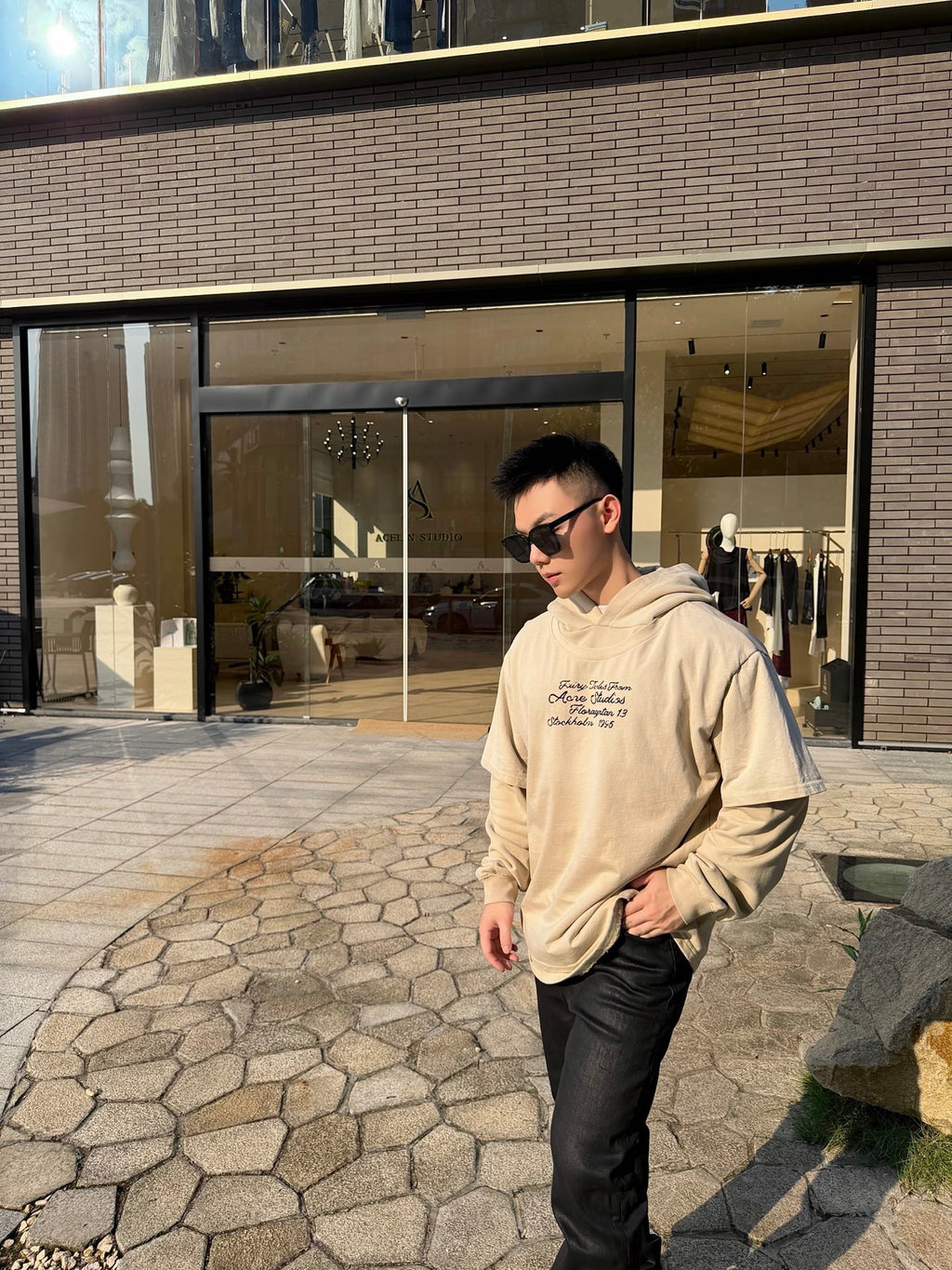 2026 New Model Acn Logo Layered Hooded Sweatshirt (CC7005-B85)