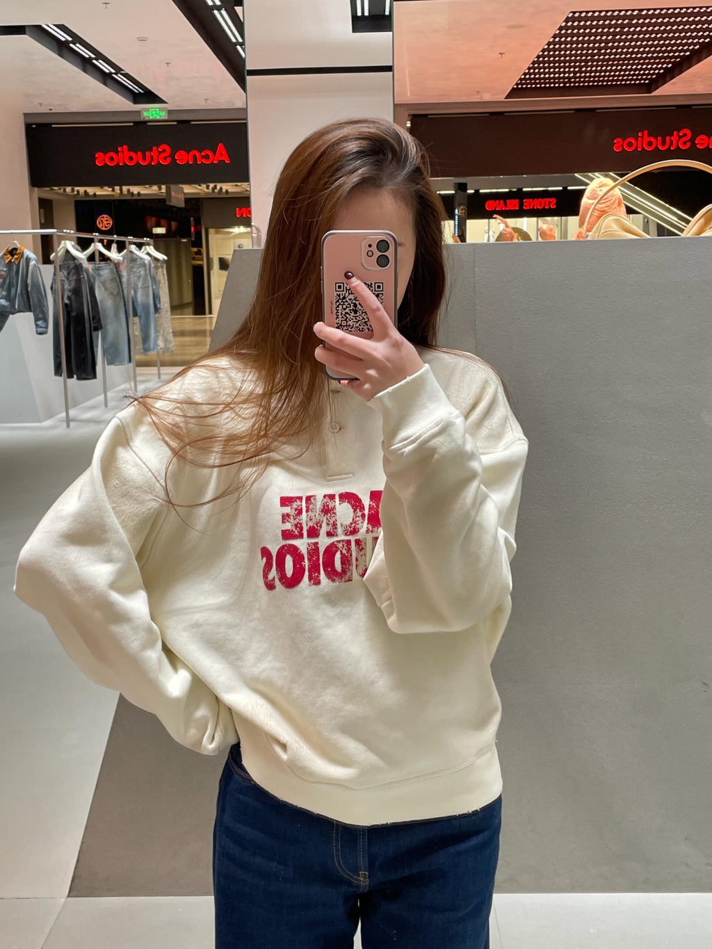 2026 Women's Acn Logo Printed Vintage Sweatshirt (FF765)