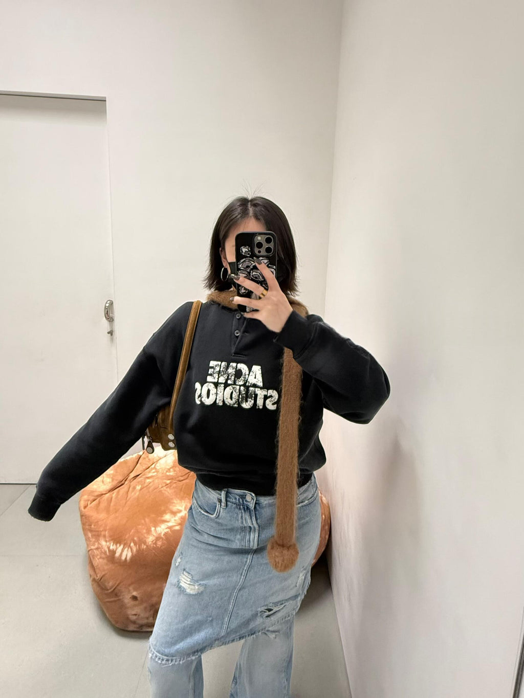 2026 Women's Acn Logo Printed Vintage Sweatshirt (FF765)