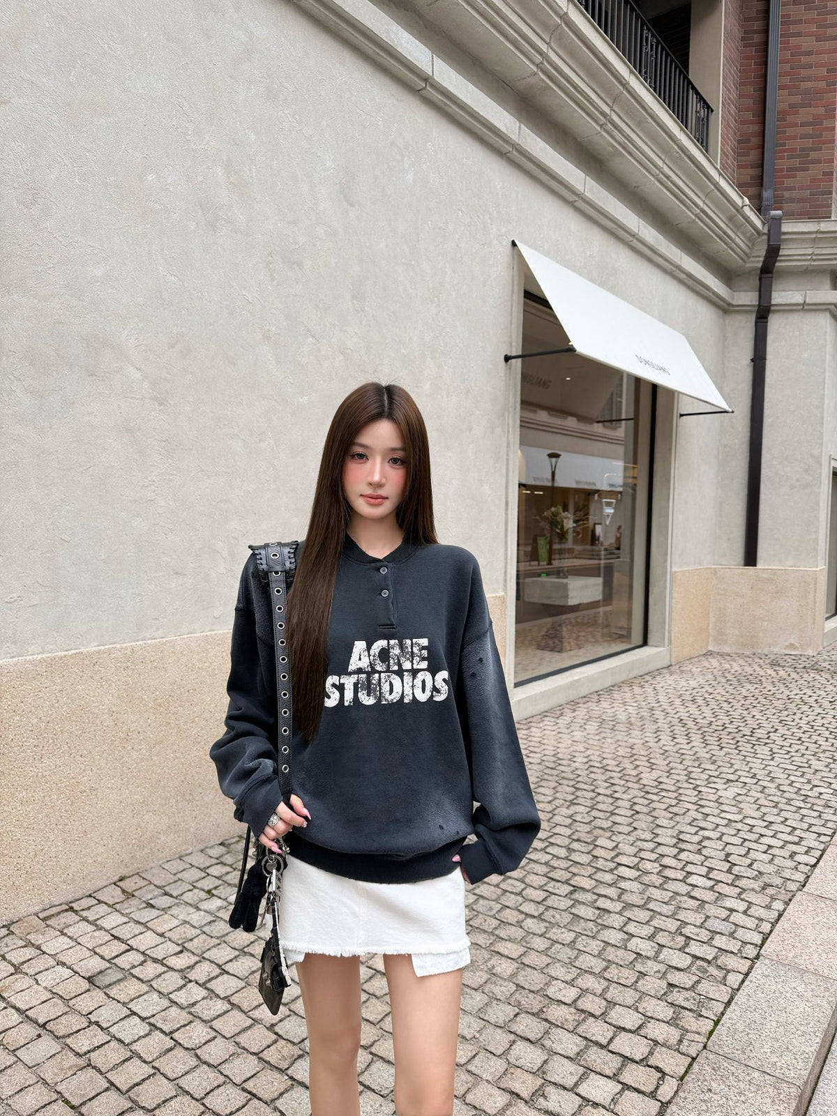 2026 Women's Acn Logo Printed Vintage Sweatshirt (FF765)