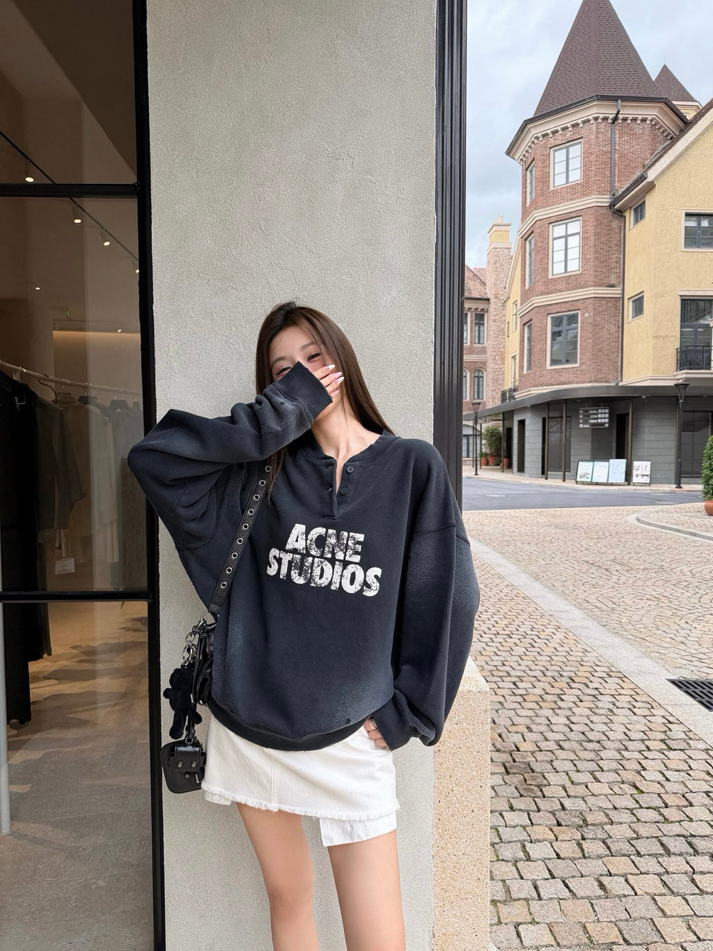 2026 Women's Acn Logo Printed Vintage Sweatshirt (FF765)