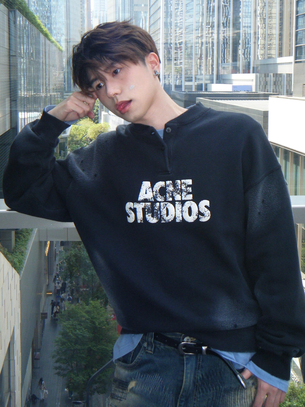 2026 new model Acn logo printed distressed hoodie (CC999-B65)