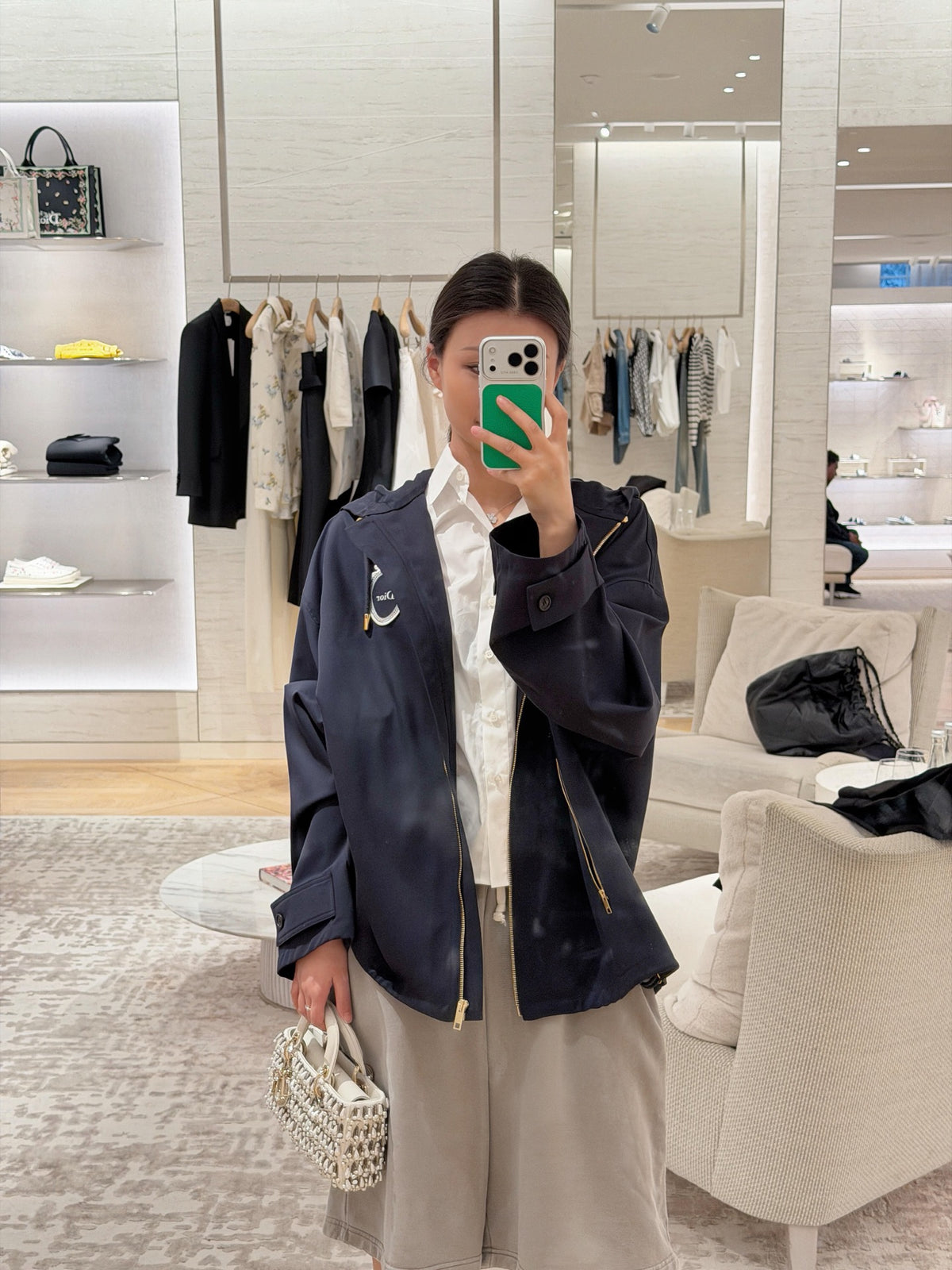 2026 Women's CD Embroidered Hooded Jacket (DD173)