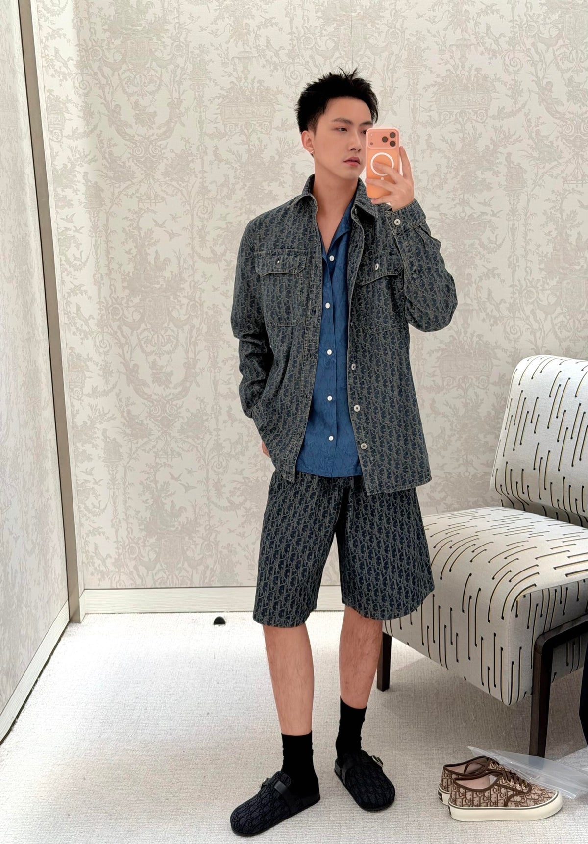 2026 New Style CD Printed Denim Jacket (BB4028-B70)