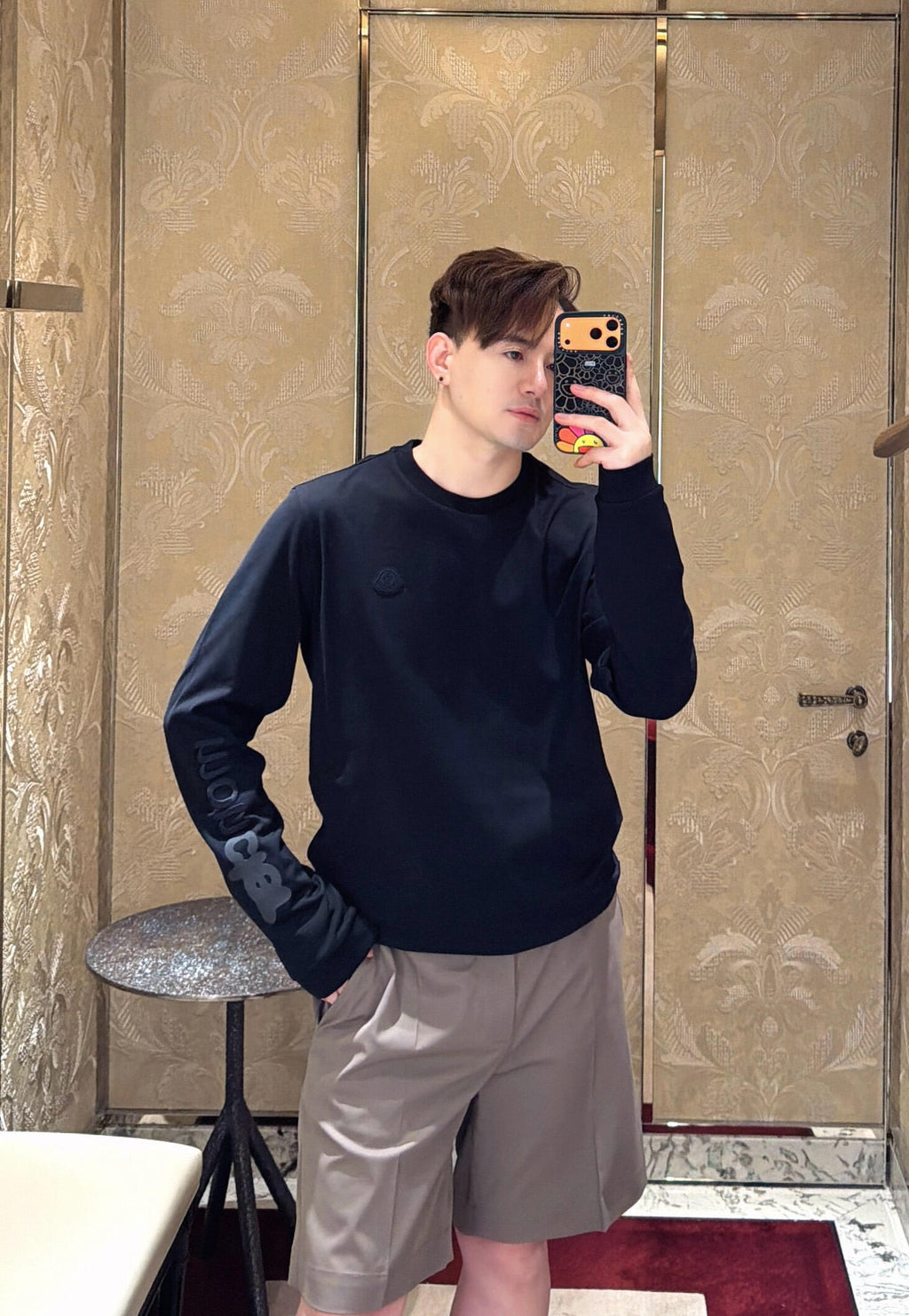 2026 New Model Mon Logo Embroidered Long-Sleeved Shirt (AA1022-A60)