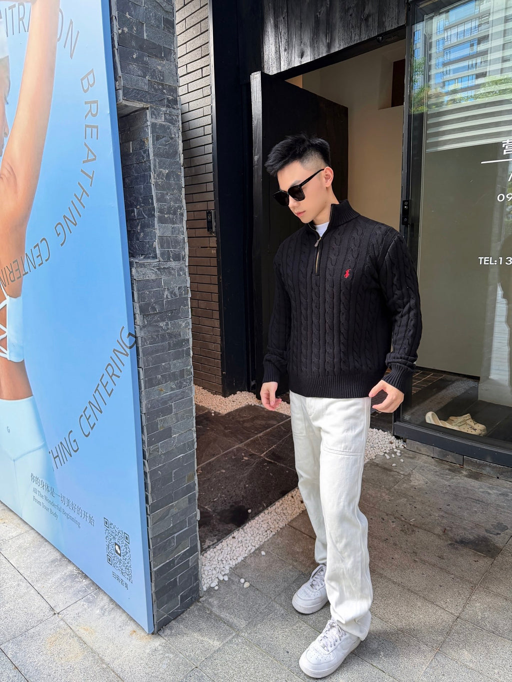 2026 New RL Decorative Knot Zip Knit Sweater (CC919-B30)