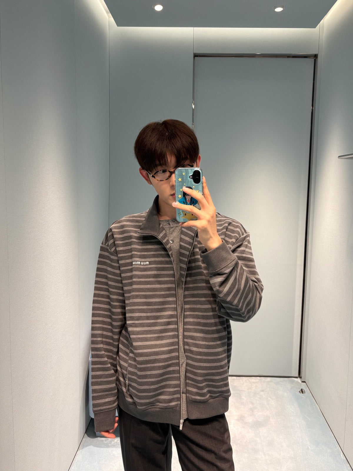2026 New MM Logo Striped Zip-Up Jacket (CC7019-C15)