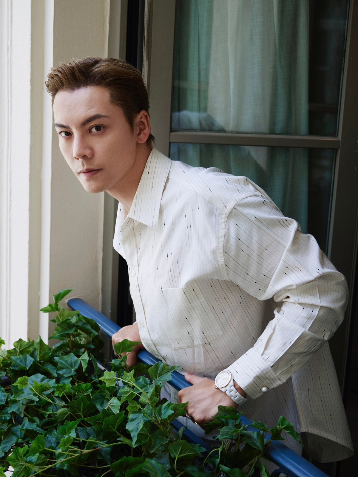 2026 New Model CC Double-C Embroidered Stripes Shirt (CC7008-B55)