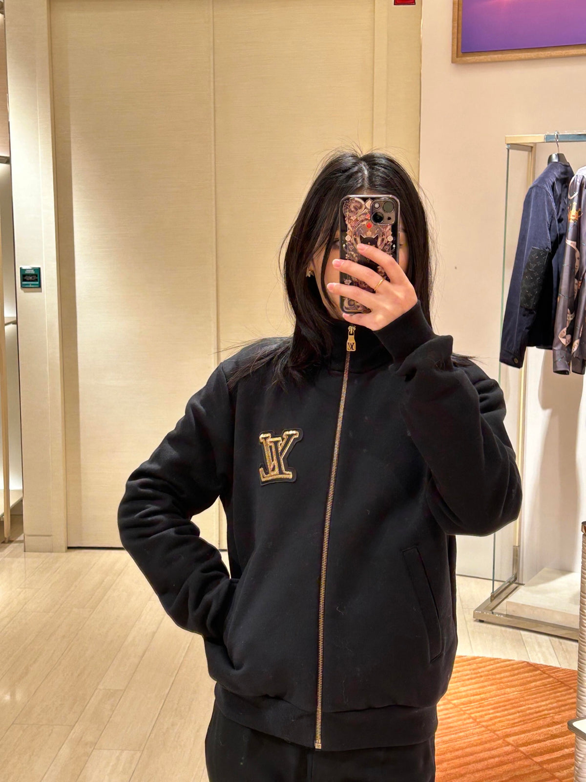 2026 new model LY logo bead-studded zipper coat (AA694-B75)