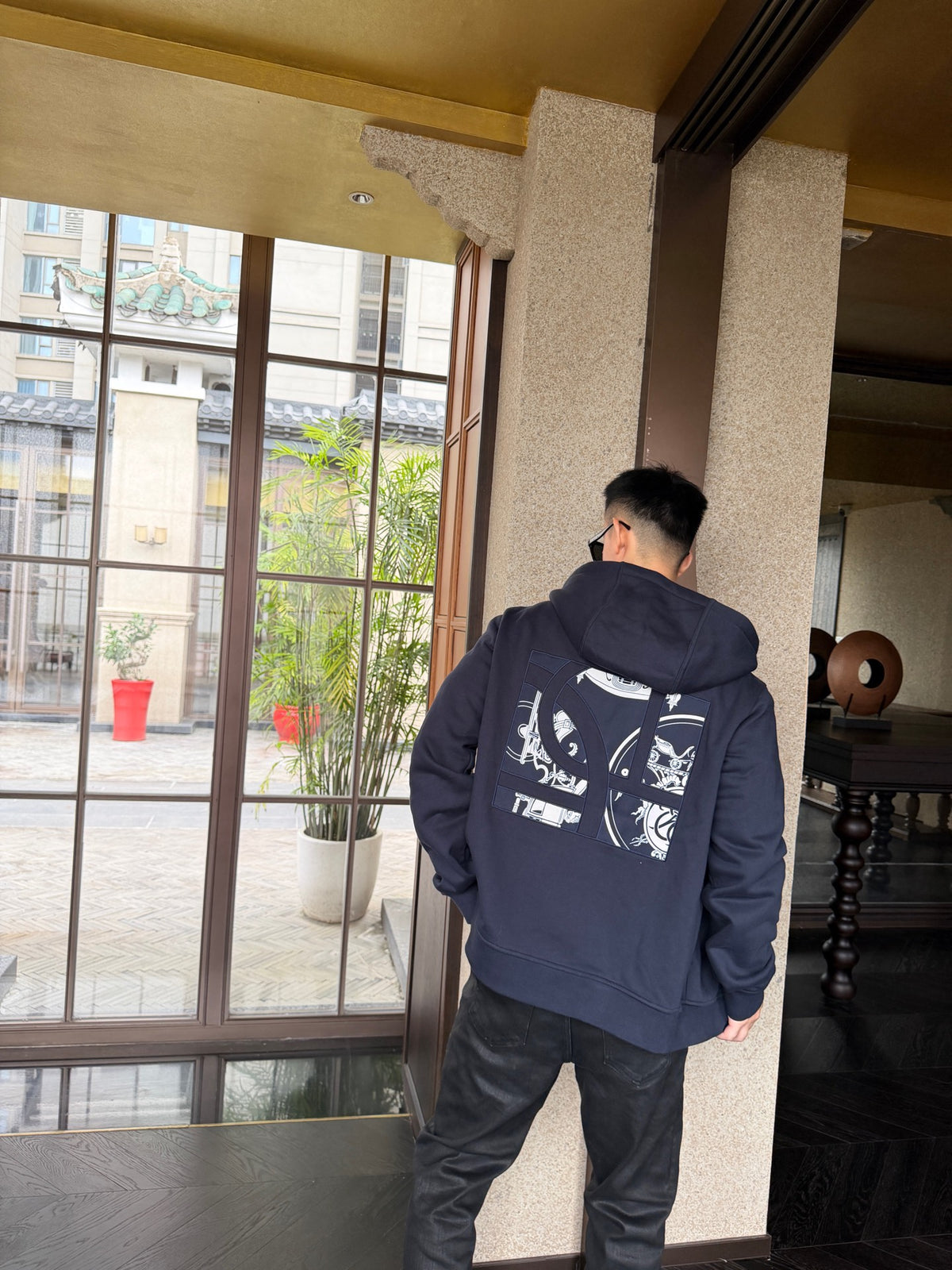 2026 New Model H Printed Fabric Lined Zipper Coat (AA683-B75)