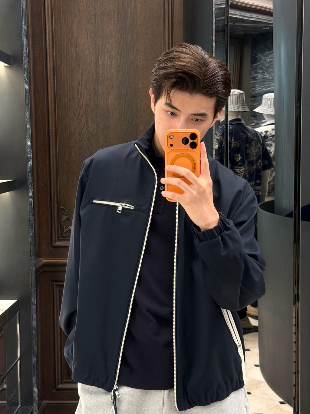 2026 New Model Mon Logo Pocket Zip-Up Jacket (AA1023-B70)