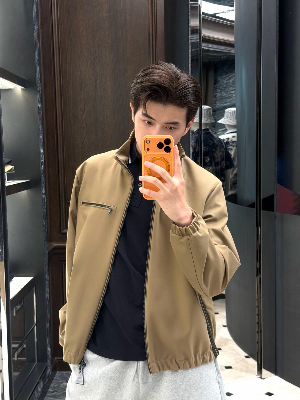 2026 New Model Mon Logo Pocket Zip-Up Jacket (AA1023-B70)