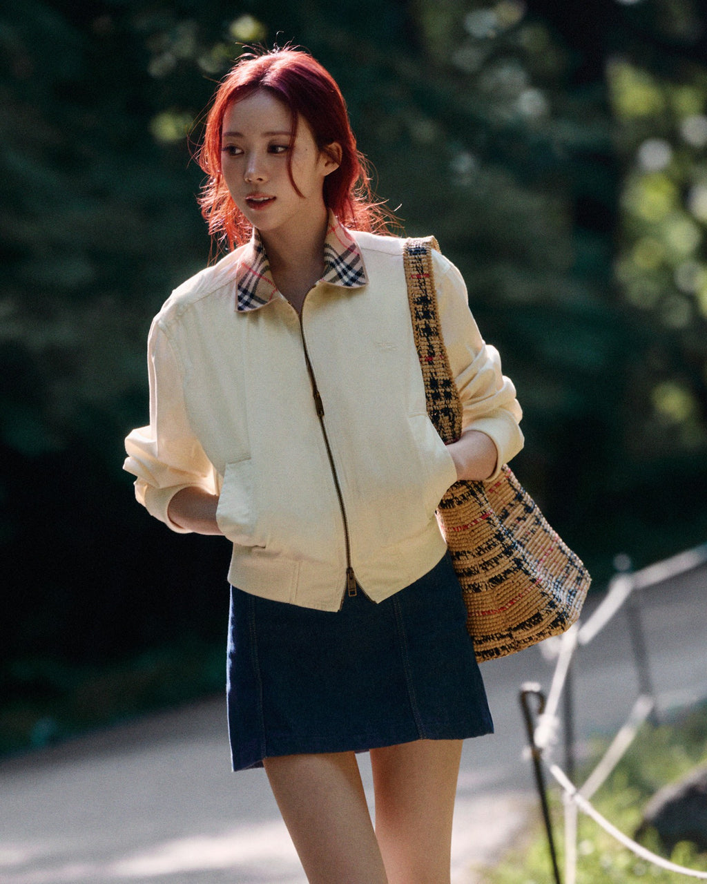 2026 Women's BBR Embroidered Plaid Collar Coat (DD193)