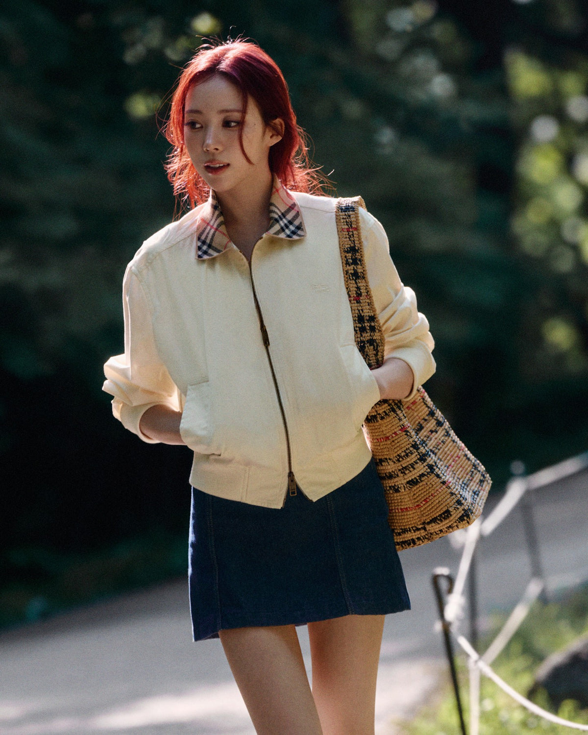 2026 Women's BBR Embroidered Plaid Collar Coat (DD193)