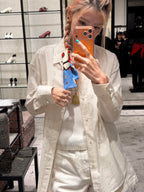 2026 Women's CC Double C Embroidered Striped Shirt (FF804)