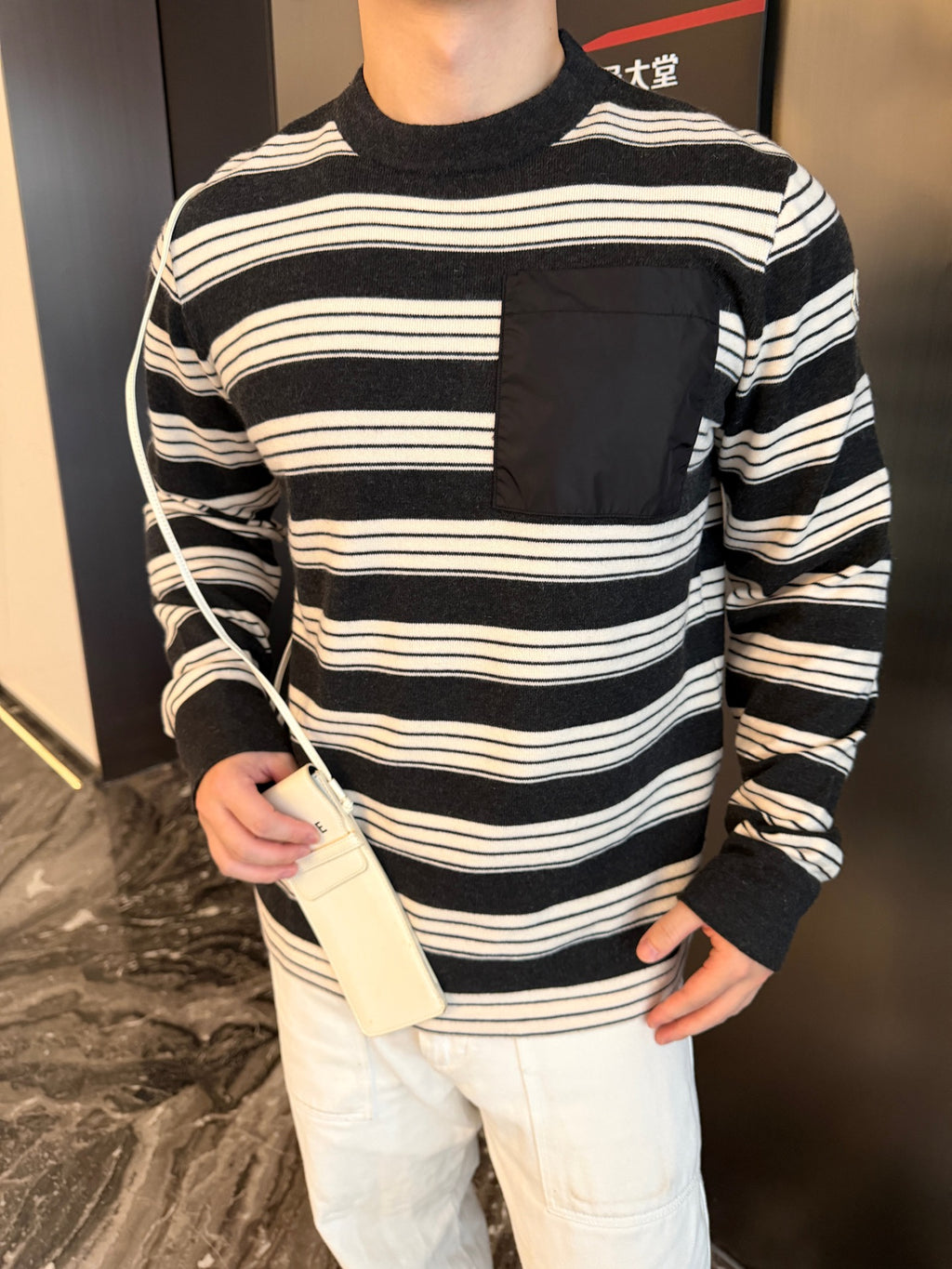 2026 New Model Mon Logo Pocket Check Shirt (AA1030-B20)
