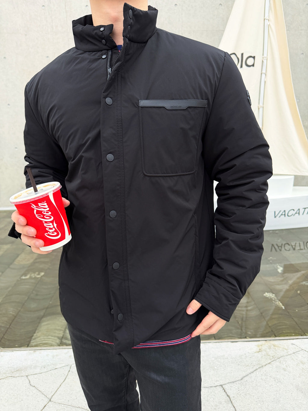 2026 New Mon Leather Patch Logo Down Jacket (AA679-D35)