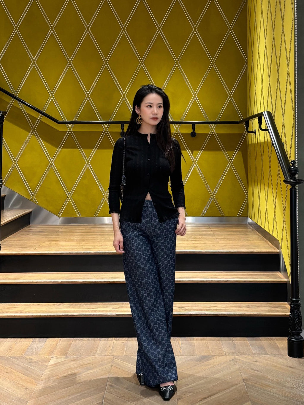2026 Women's GU All-Over Jacquard Print Pants (DD163)