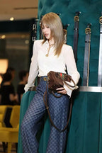 2026 Women's GU All-Over Jacquard Print Pants (DD163)