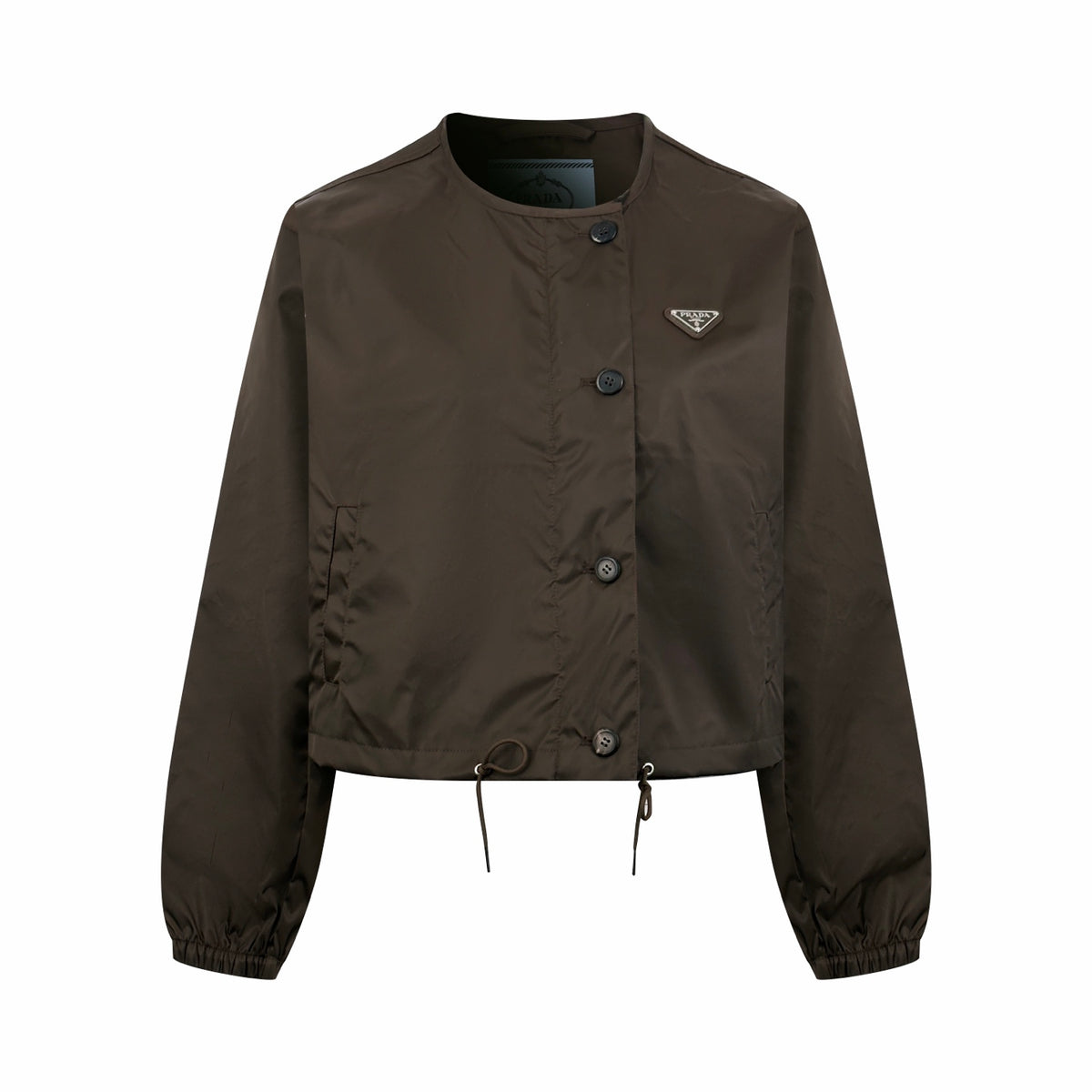2026 Women's Triangle Brand Triangle Mark Drawstring Round Neck Jacket (FF838)