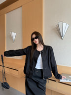 2026 Women's Triangle Brand Triangle Mark Drawstring Round Neck Jacket (FF838)