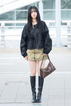 2026 Women's Triangle Brand Triangle Mark Drawstring Round Neck Jacket (FF838)